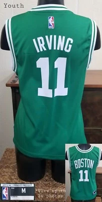 Boston Celtics #11 Kyrie Irving Adidas Green Basketball Jersey YOUTH Sz M 10/12 - Image 1 of 4
