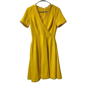 Dress the Population Dominique Sleeve Crossover Fit & Flare Short Dress Small - Picture 1 of 11