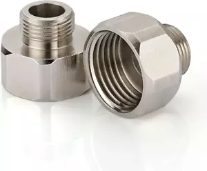 Messing Rohrverschraubungen, Wasserschlauchadapter, G 1/2 Innengewinde auf G 3/8 Außengewinde Reduzieradapter - Bild 1 von 12