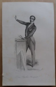 C1 GRAVURE - LOUIS NAPOLEON BONAPARTE 1849 Lacauchie Rebel - Picture 1 of 1