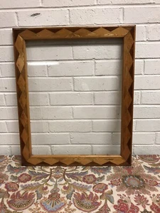 CADRE VINTAGE BOIS INCRUSTATION MCM ARTS ET MÉTIERS 23 1/8 X 19 1/8 X 1/2” - Photo 1/12