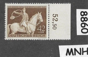 MNH stamp B243 1943 Brown Ribbon Horse race Third Reich Munich Germany #8860 - Picture 1 of 1