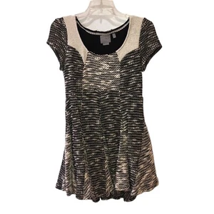 Vanessa Virginia Womens Small Petite Black Casual Tiered Skater Dress SP - Picture 1 of 12