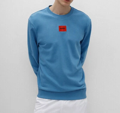 SUÉTER HUGO BOSS AZUL Terry Francés Algodón DAROGOL Sudadera PEQUEÑA Foto 1 de 4