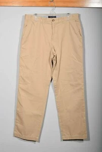 Tommy Hilfiger Beige Khaki Chino Flat Front Relaxed Fit Pants Sz 34 X 32 - Picture 1 of 3