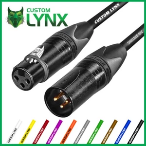 Custom Lynx STARQUAD Balanced Cable. Neutrik Gold XLR to XLR Microphone Lead PRO - Picture 1 of 4