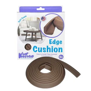 Foam Rubber Edge Guard for Table, Desk, Cabinet, 6 ft, 1 CT, Brown, Toddler - Picture 1 of 7