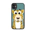 Childrens Leopard Face Rubber Phone Case Animal Kids Childs Leopards Eyes J687