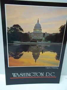 Cartolina d'epoca Campidoglio edificio al mattino presto alba Washington DC - Foto 1 di 2