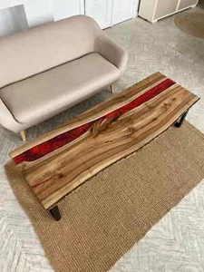 Console Table,Live Edge Sofa Table, Live Edge Table, Sofa Table, Wood Sofa Table - Picture 1 of 10