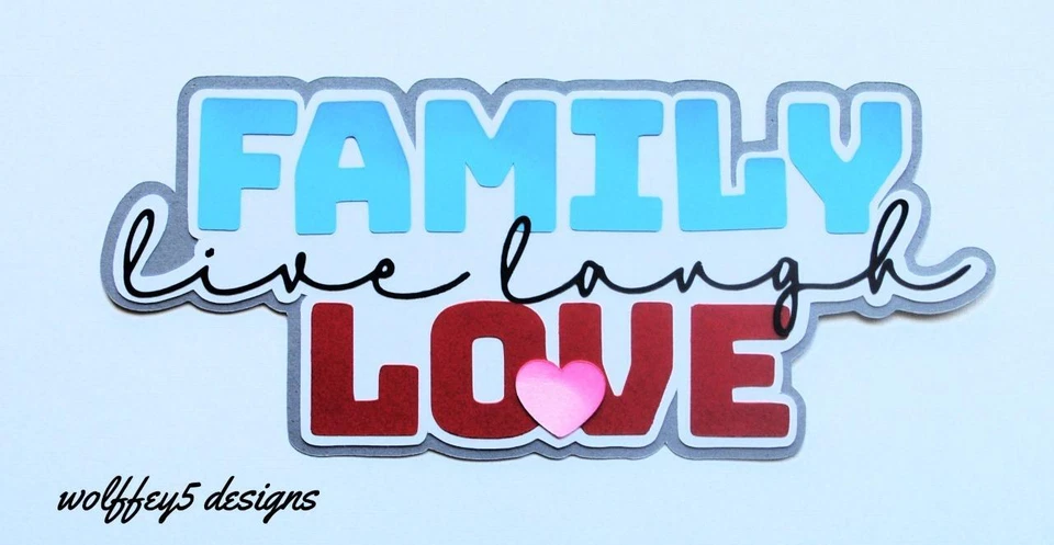 CRAFTECAFE FAMILY KID TITLE prefabricado papel piezas álbum de recortes troquelado pieza 3d PÁGINA Foto 1 de 1