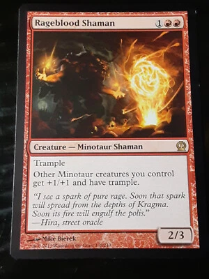 Rageblood Shaman , Theros , Light play , MTG, FREE SHIPPING - Image 1 of 2
