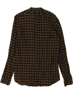 JACK & JONES Camicia Uomo Slim Flanella Grande Verde Gingham Cotone BT07 - Foto 1 di 3