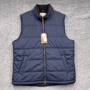 Weatherproof Men’s XL Vintage Blue Full Zip Vest Sherpa Lined Warm NWT $85 MSRP - Picture 1 of 13