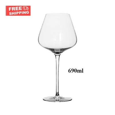 Copos de vinho cristal - Conjunto de 4 - Copo de vinho tinto branco haste longa Borgonha - Imagem 1 de 4