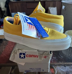 De colección Converse Hecho en EE. UU. Skidgrip Niños Oxford Girasol Talla 3 Hecho en EE. UU. - Imagen 1 de 5
