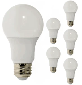 Diodesy A19 LED Light Bulb 9W 750LM E26 5000K 120V CRI80 200° IP20 White 6Pk - Picture 1 of 2