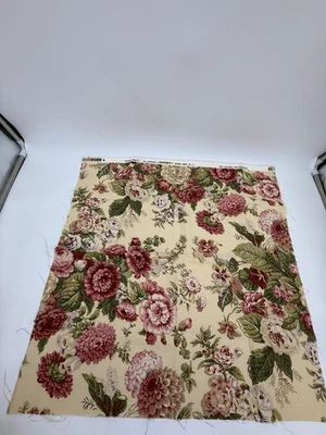 Waverly “Sitting Pretty” Floral Fabric Remnant 24” X 23” - Image 1 of 3