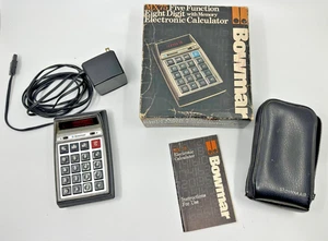Vintage Bowmar MX75 Personal Electronic Calculator Power Cord Manual Box - Picture 1 of 3