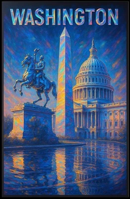 Washington Landmarks Poster - Image 1 of 4