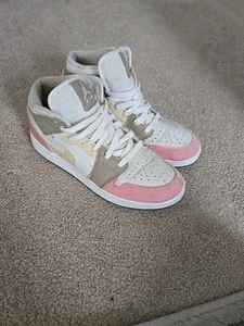 Size 7 (GS) - Jordan 1 SE Mid Pastel Grind - Picture 1 of 8