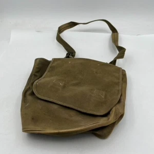 Vintage Messenger Schultertasche grün Canvas Militär Umhängetasche mit Riemenfächern - Bild 1 von 11