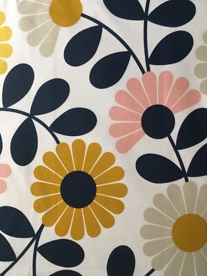 Orla Kiely Kimono Flowers Multi 1m x 1m Square Lightweight Cotton Fabric New - Image 1 of 4