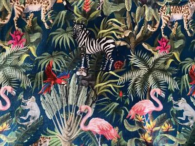 SEW YOU UK Jungle Corduroy Fabric Print 21 Wale 100% Cotton