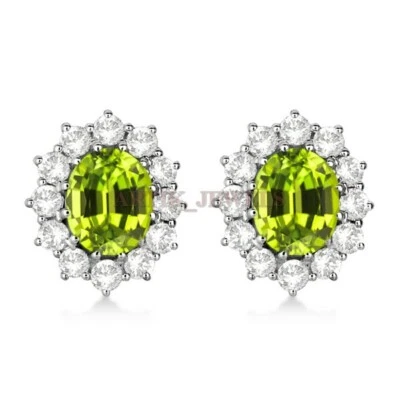 Natural Peridot Gemstone with 925 Sterling Silver Cufflink #2463 - Image 1 of 3