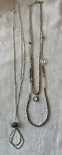 Two NAKAMOL  Necklaces Silver Tone And Beaded Gold Tone Nice
