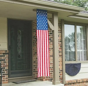 Cloth Traditional Patriotic Pillar Bunting, 4th of July, Party Decor 15" x 84" - Picture 1 of 2