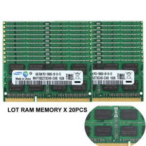 Samsung 4GB 2RX8 DDR3 1333MHz PC3-10600S 204PIN SODIMM Laptop RAM Memory 20PCS - Picture 1 of 6
