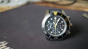 SEIKO ProspeX SSC613P1 Solar Watch Chronograph Air Diver`s V175 44mm black - Picture 1 of 17