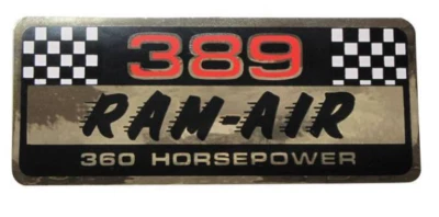 Pontiac 389 Ram Air 360 HP Valve Cover Decal GTO Grand Prix Bonneville Catalina - Image 1 of 4