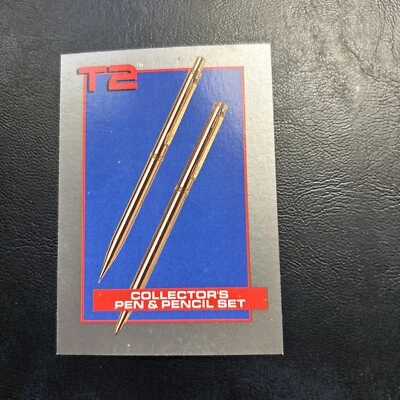 11d T2 Terminator 2  Sticker 1991 Topps Judgment Day Pin And Pencil Set Offer - Image 1 of 2