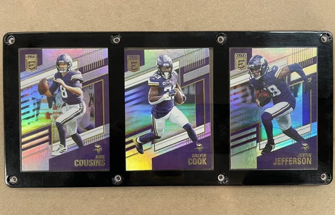 MINNESOTA VIKINGS 3 CARD PLAQUE KIRK COUSINS DALVIN COOK JUSTIN JEFFERSON Cover