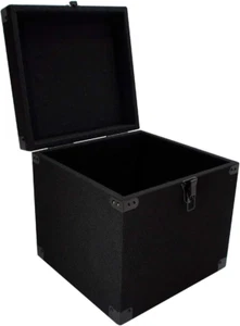 Durable DJ Carpeted Wood Case Removeable Lid Storage Box for 90 LP Vinyl Records - Picture 1 of 8