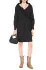 NWOT MaxMara Squaw Black Long Sleeve Cotton Poplin Mini Shirt Dress $965 size 10