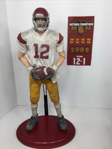1/6 CUSTOM DRAGON USC QB FOOTBALL PLAYER 12" TALL FIGURE + STAND & CHAMP BANNER Cover