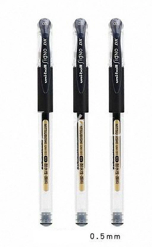 3PCS Uni-Ball Signo UM-151 0.5MM Schwarz Roller Kugelschreiber Neu - Bild 1 von 1