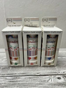 Lot 3 The Home Edit Office Accessories Washi Tape Edit 6 Rolls (18 Total) New - Picture 1 of 4