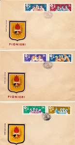 Romania, 1968, Lot of 3 First Day Covers - "Pionieri" / Pionieers Boy Scout - Picture 1 of 2