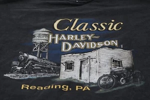 Camiseta para hombre Harley Davidson clásica lectura PA talla XL negra mangas cortadas - Imagen 1 de 10