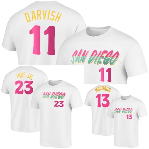 NEW! Manny Machado,Yu Darvish, Fernando Tatís Jr , San Diego Padres 2022 T-Shirt Cover