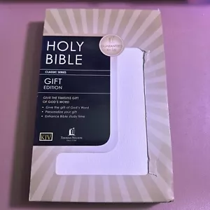 Holy Bible KJV Words Christ Red Dictionary Concordance Nelson 162W White Gold - Picture 1 of 2