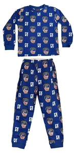 FDNY Kids Pajama Set Boys 2 Piece Sleepwear Blue - Picture 1 of 7