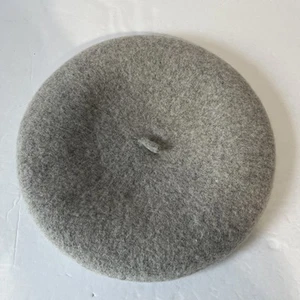 Halogen Women's One Size Beret Grey Wool Blend Cap Hat - Picture 1 of 8