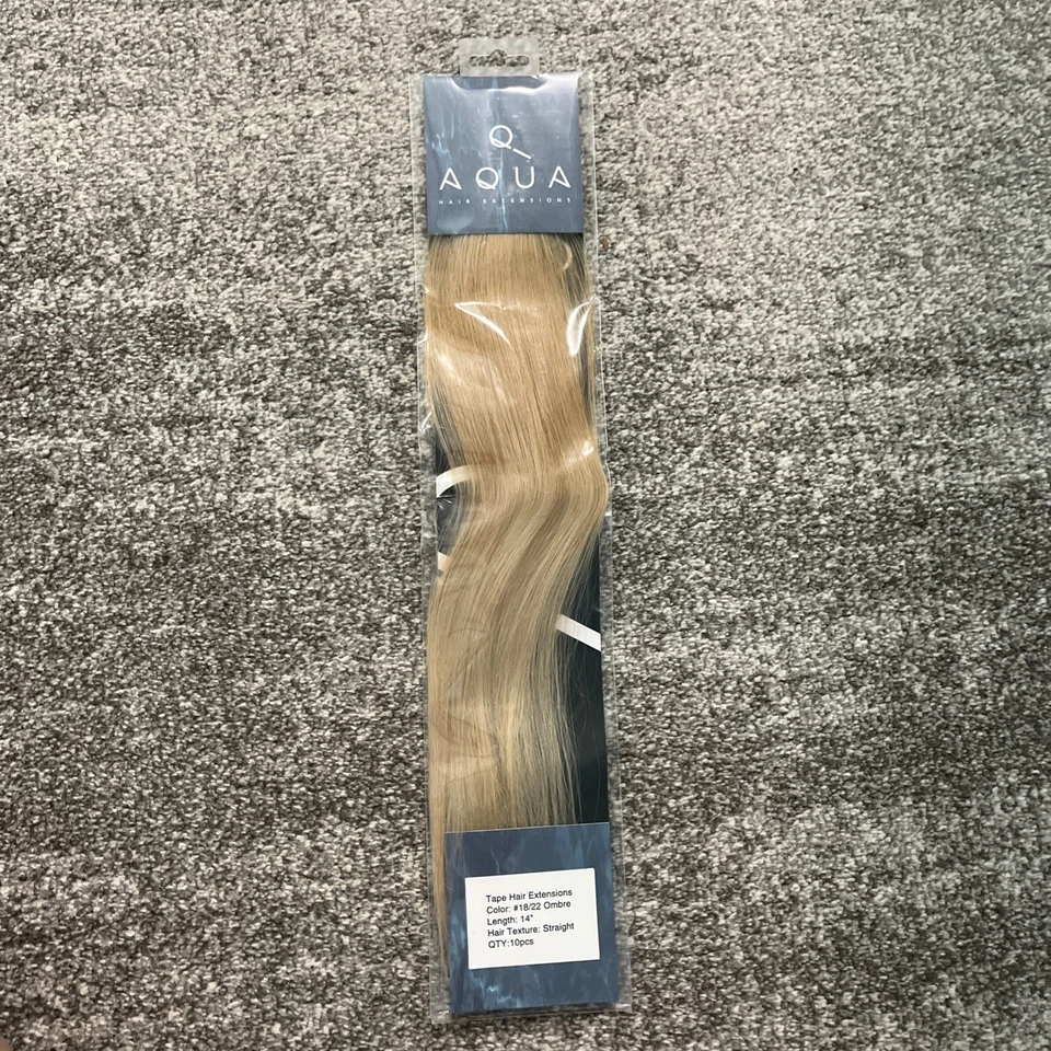 Extensiones de cabello Aqua Cinta Extensiones de cabello 18/22 Ombre Longitud 14. 10 piezas  Foto 1 de 4