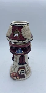 2000 Blue Sky Clayworks Heather Goldminc Nautical Lighthouse Tea light Holder - Picture 1 of 12