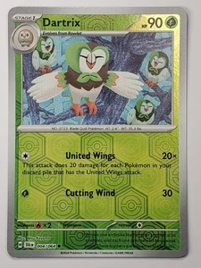 Dartrix 004/064 Reverse Holo Common SV: Shrouded Fable NM English Pokemon - Picture 1 of 2